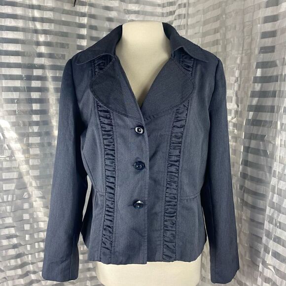Giorgio Sant’Angelo Gray Button Up Blazer - Picture 1 of 6